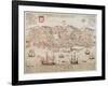 Panorama of Lisbon, 1572-null-Framed Giclee Print