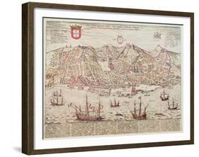 Panorama of Lisbon, 1572-null-Framed Giclee Print