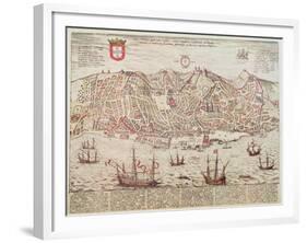 Panorama of Lisbon, 1572-null-Framed Giclee Print