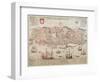 Panorama of Lisbon, 1572-null-Framed Giclee Print