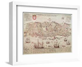 Panorama of Lisbon, 1572-null-Framed Giclee Print