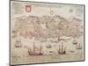 Panorama of Lisbon, 1572-null-Mounted Giclee Print