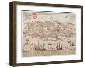 Panorama of Lisbon, 1572-null-Framed Giclee Print