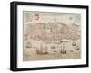 Panorama of Lisbon, 1572-null-Framed Giclee Print