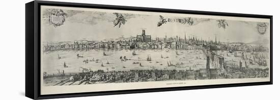 Panorama of London, 1616-Nicolaes Jansz Visscher-Framed Stretched Canvas