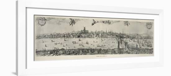 Panorama of London, 1616-Nicolaes Jansz Visscher-Framed Giclee Print