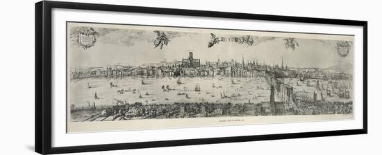 Panorama of London, 1616-Nicolaes Jansz Visscher-Framed Giclee Print