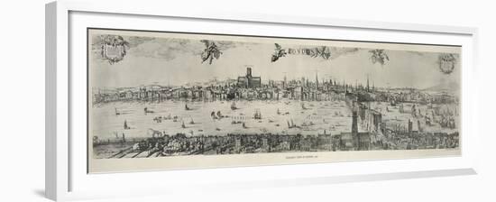 Panorama of London, 1616-Nicolaes Jansz Visscher-Framed Giclee Print