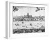 Panorama of London, 1616-Claes Jansz Visscher-Framed Giclee Print