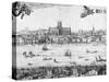 Panorama of London, 1616-Claes Jansz Visscher-Stretched Canvas