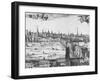 Panorama of London, 1616-Claes Jansz Visscher-Framed Giclee Print