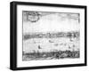 Panorama of London, 1616-Claes Jansz Visscher-Framed Giclee Print