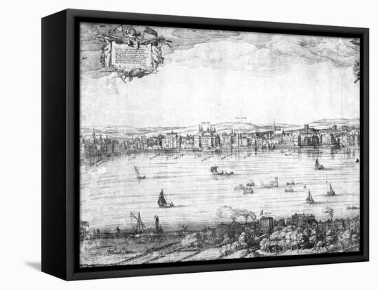 Panorama of London, 1616-Claes Jansz Visscher-Framed Stretched Canvas