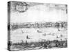 Panorama of London, 1616-Claes Jansz Visscher-Stretched Canvas