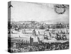 Panorama of London, 1616-Claes Jansz Visscher-Stretched Canvas