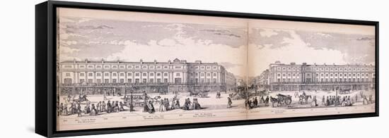 Panorama of London, 1849-George C Leighton-Framed Stretched Canvas