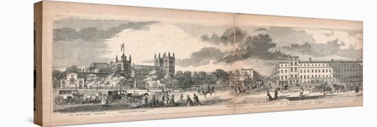 Panorama of London, 1849-George C Leighton-Stretched Canvas