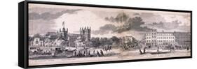 Panorama of London, 1849-George C Leighton-Framed Stretched Canvas