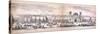 Panorama of London, 1849-George C Leighton-Stretched Canvas