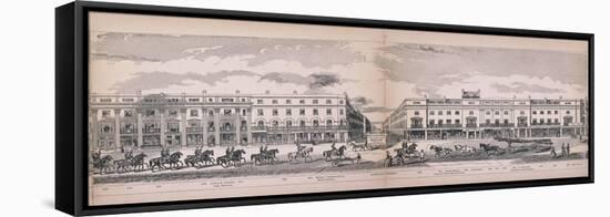 Panorama of London, 1849-George C Leighton-Framed Stretched Canvas