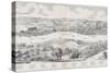 Panorama of London, Westminster and Southwark, Illustration from 'Maps of Old London', 1543-Anthonis van den Wyngaerde-Stretched Canvas