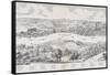 Panorama of London, Westminster and Southwark, Illustration from 'Maps of Old London', 1543-Anthonis van den Wyngaerde-Framed Stretched Canvas