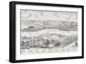 Panorama of London, Westminster and Southwark, Illustration from 'Maps of Old London', 1543-Anthonis van den Wyngaerde-Framed Giclee Print