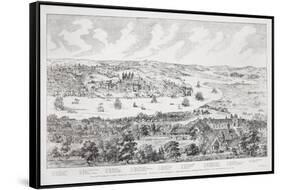 Panorama of London, Westminster and Southwark, Illustration from 'Maps of Old London', 1543-Anthonis van den Wyngaerde-Framed Stretched Canvas