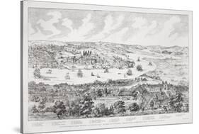 Panorama of London, Westminster and Southwark, Illustration from 'Maps of Old London', 1543-Anthonis van den Wyngaerde-Stretched Canvas