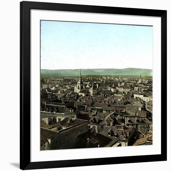 Panorama of Madrid (Spain) Taken from the Santa-Cruz Tower-Leon, Levy et Fils-Framed Photographic Print