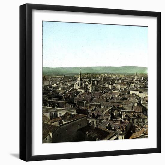 Panorama of Madrid (Spain) Taken from the Santa-Cruz Tower-Leon, Levy et Fils-Framed Photographic Print