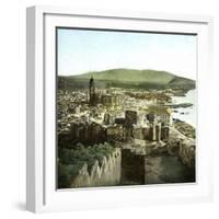 Panorama of Malaga (Spain)-Leon, Levy et Fils-Framed Photographic Print