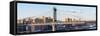 Panorama of Manhattan Bridge with New York City Skyline-vichie81-Framed Stretched Canvas