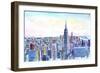 Panorama of Manhattan with Brooklyn-Markus Bleichner-Framed Premium Giclee Print