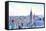 Panorama of Manhattan with Brooklyn-Markus Bleichner-Framed Stretched Canvas