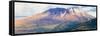 Panorama of Mount St. Helens Showing the Blowout-Michael Qualls-Framed Stretched Canvas