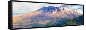 Panorama of Mount St. Helens Showing the Blowout-Michael Qualls-Framed Stretched Canvas