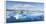 Panorama of Mountains and Icebergs Locked in the Frozen Water-Neale Clark-Framed Photographic Print