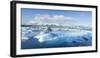 Panorama of Mountains and Icebergs Locked in the Frozen Water-Neale Clark-Framed Photographic Print