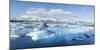 Panorama of Mountains and Icebergs Locked in the Frozen Water-Neale Clark-Mounted Photographic Print