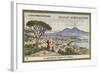 Panorama of Naples and Vesuvius-null-Framed Giclee Print