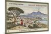 Panorama of Naples and Vesuvius-null-Mounted Giclee Print