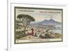 Panorama of Naples and Vesuvius-null-Framed Giclee Print