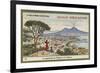 Panorama of Naples and Vesuvius-null-Framed Giclee Print