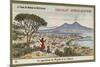 Panorama of Naples and Vesuvius-null-Mounted Giclee Print