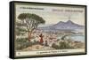 Panorama of Naples and Vesuvius-null-Framed Stretched Canvas