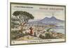Panorama of Naples and Vesuvius-null-Framed Giclee Print