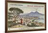 Panorama of Naples and Vesuvius-null-Framed Giclee Print