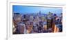 Panorama of New York City in Midtown Manhattan. Low Color Saturation-Sean Pavone-Framed Photographic Print