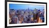 Panorama of New York City in Midtown Manhattan. Low Color Saturation-Sean Pavone-Framed Photographic Print